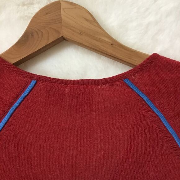 Armani Exchange Red Color-blocked Sweater - Picture 9 of 11